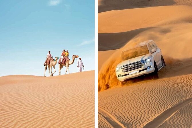 Desert Safari Combo: Camel Ride, Sandboarding & Inland Sea Visit - An hour of dune bashing in the Mesaieed Desert