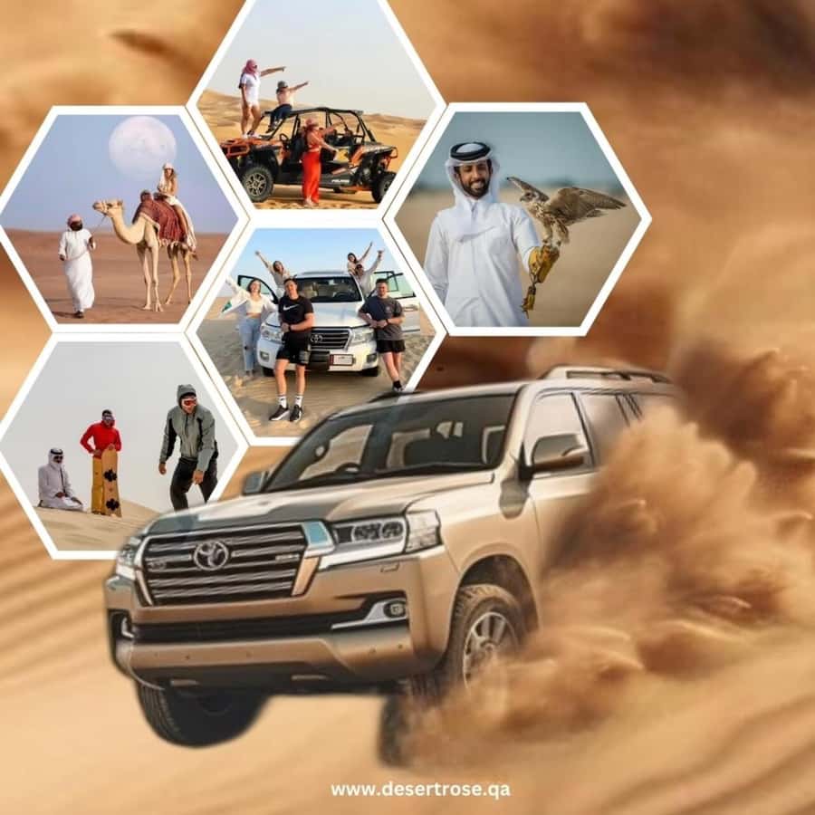 Desert Safari, Dunes Ride, Sand Boarding & Inland Sea Tour - Sealine Beach and the first desert stop