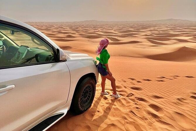 Desert Safari with Quad Bike Camel ride ,SandBoarding ,InalndSea - Dune driving brings the main burst of action