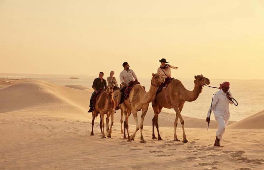Doha: ATV Quad, Buggy Dune Bashing,Camel Ride & Sandboarding - A short camel ride with tea and free time