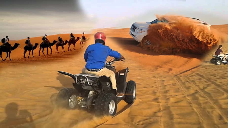 Doha: Desert 4x4, ATV/Quad, Camels, Sandboarding, Inland sea - The 4x4, group size, and timing