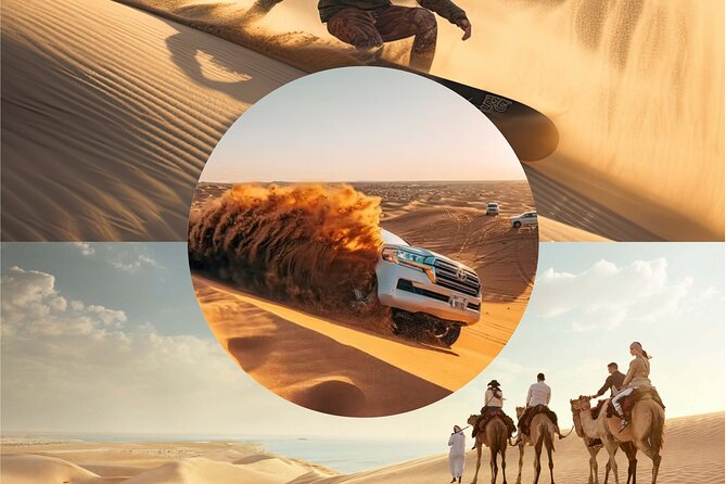 Doha Desert Excursion Dune Bashing Sandboarding Camel Ride - Sealine Beach brings the desert to the coast