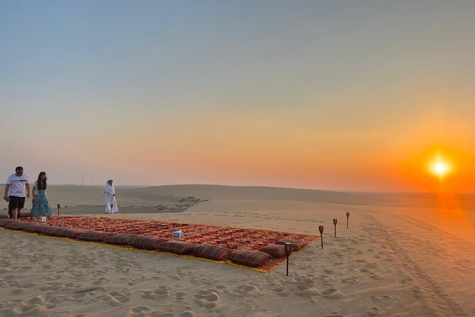 Doha Desert Safari: Dunebashing, Camel, Sandboarding & Inland Sea - The Inland Sea and views toward Saudi Arabia
