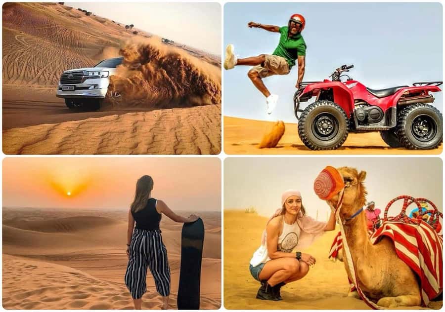 Doha: Desert Safari, Quad Bike, Camel Ride & Inland Sea Tour - The first desert stop: quad biking and wide views