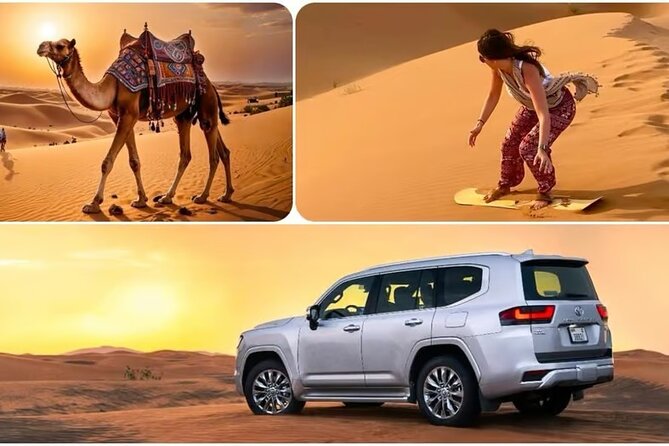 Doha: Desert Safari, Sand Boarding, Camel Ride & Inland Sea - Sandboarding and dune bashing across Sealine