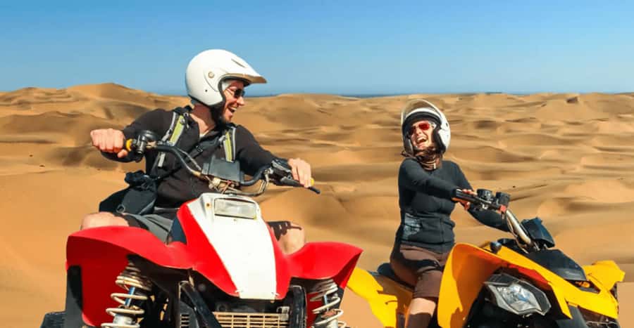 Doha: DesertSafari with Quad Bike, Camel Ride & Sandboarding - The optional 250cc quad bike on a dedicated track