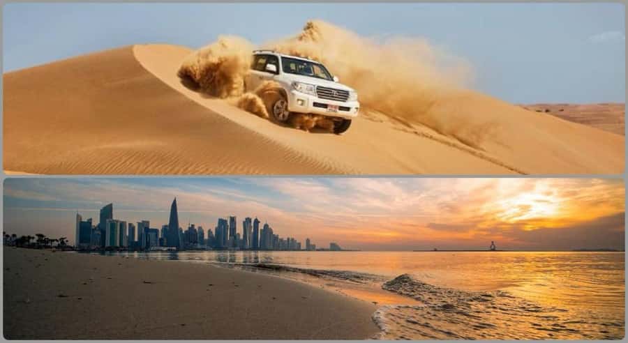 Doha : Full day Combo Tour to Doha City And Desert Safari - Box Park: a quick start near the waterfront