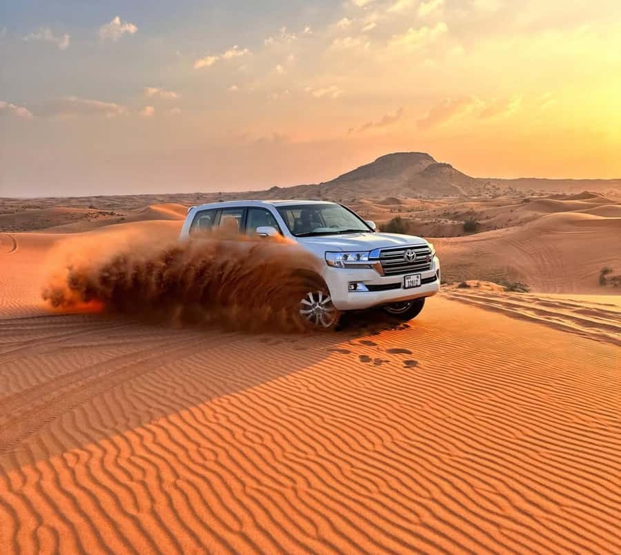 Doha: Inland Sea Desert Safari with Sunset & Sunrise Views - Sealine Beach and the camel stop