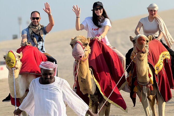 Doha: Luxury Desert Safari, Quad Bike & Sandboarding - Tea, camels, and a short stop at Sealine Beach