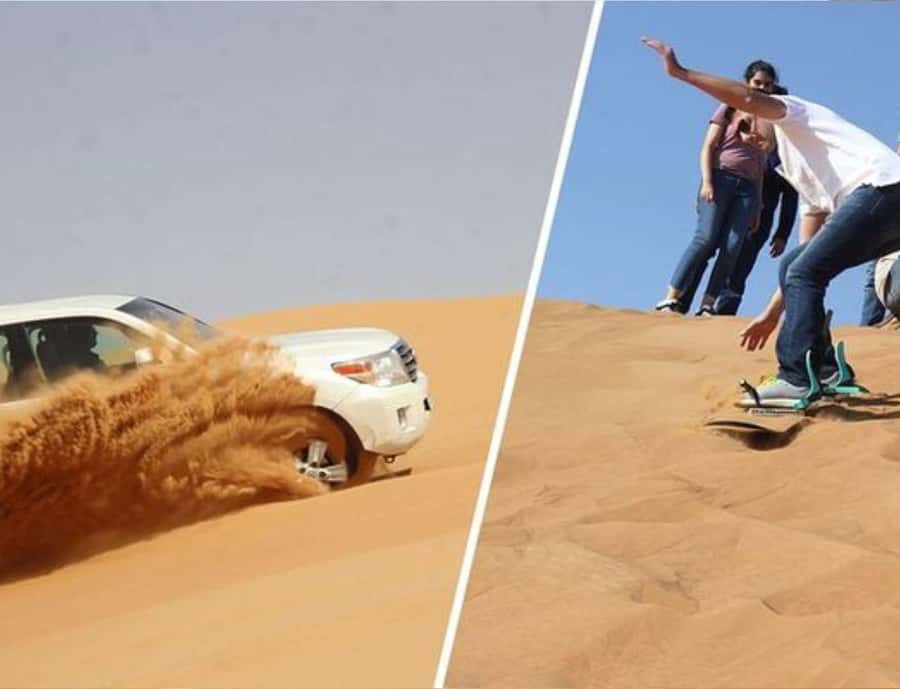 Doha: Night Inland Sea Desert Safari with Full Activities - Sandboarding gives you a hands-on desert activity