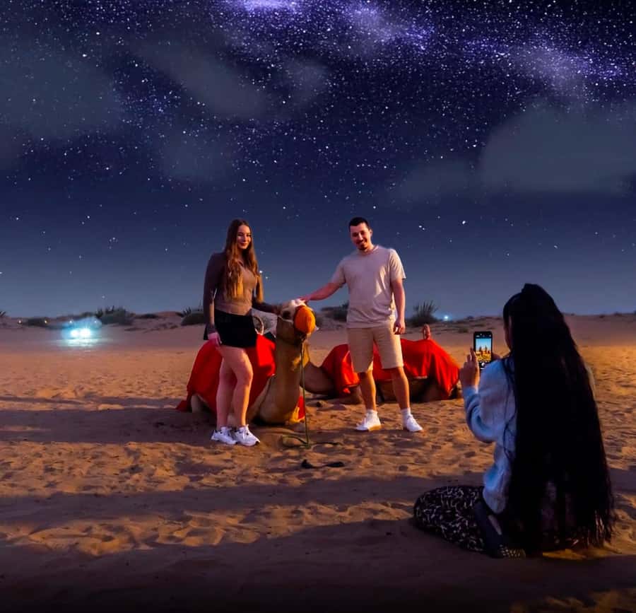 Doha: Nighttime Desert Safari with Dune Bashing & Camel Ride - Sandboarding at RCGJ+88 Ash Shaqra’