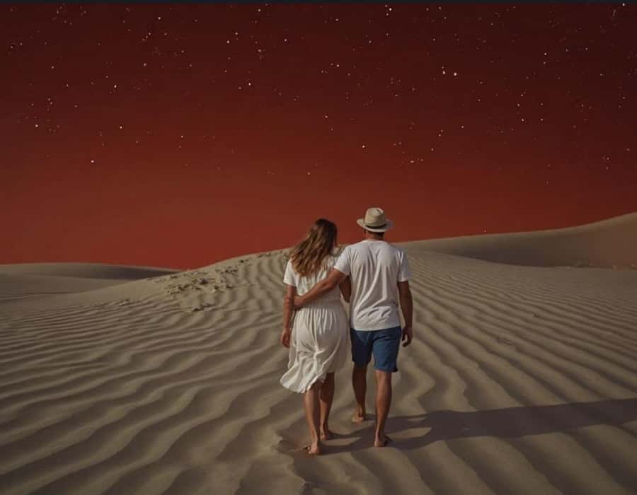 Doha: Nighttime Desert Safari with Dune Bashing & Camel Ride - Tea, coffee, and the desert camp