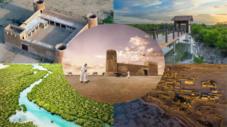 Doha: Private North Qatar Tour, Mangroves, & Zubara Fort - Zakheera Beach and the northern shoreline