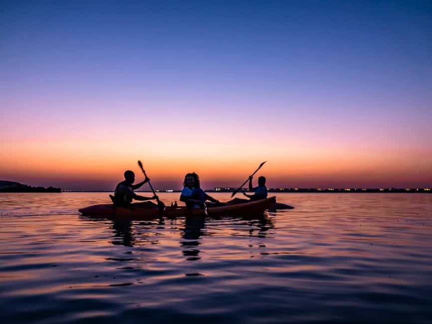 Doha: Private Purple Island Mangroves Kayaking Adventure - Paddling through the mangrove channels