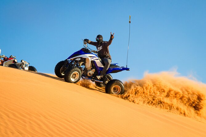 Doha: Quadbike, Dune Bashing, Camel Ride, Inland Sea Visit - Land Cruiser dune bashing at Sealine
