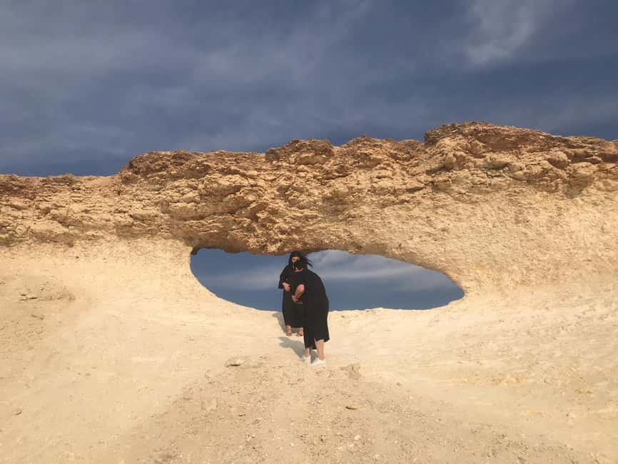Doha; Richard Serra Installation, Mushroom rock and Zekreet - Zekreet’s fort ruins and weathered stone