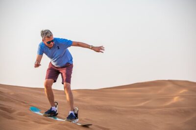 Sunset Desert Safari, Camels, Sandboarding & Inland Sea