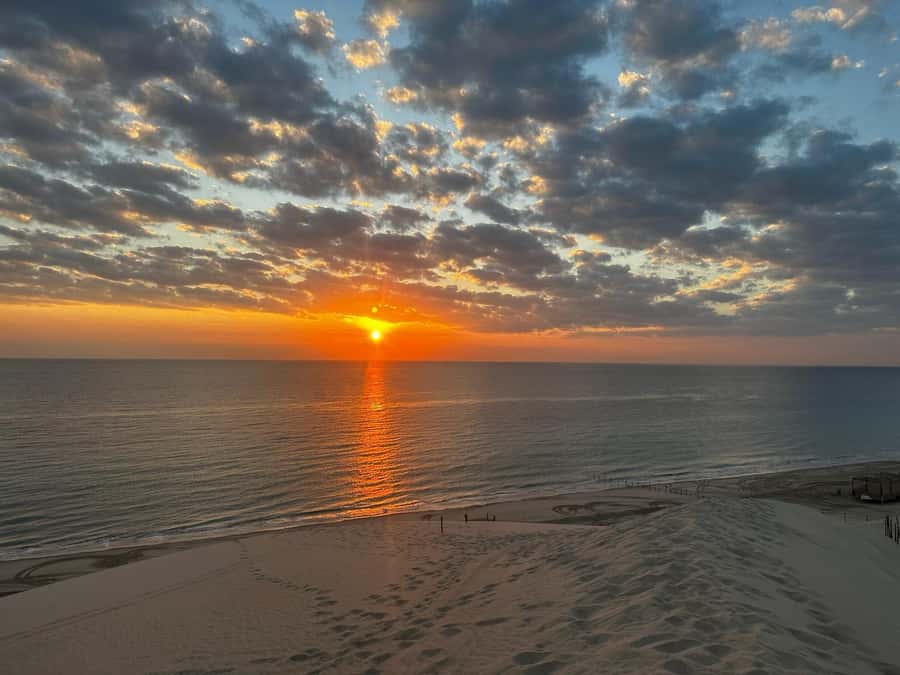 Doha: Sunset desert tour with Camel Ride, Inland Sea & Tea - A short camel ride at Mesaieed