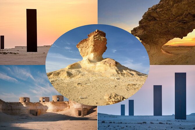 Doha West Qatar Richard Serra Sculpture, Mushroom Rock Tour - Key points at a glance