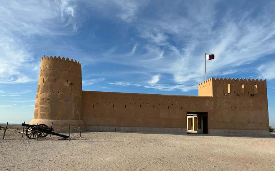 Explore North Qatar with history and archaeological sites. - Al Jumail, an abandoned coastal village