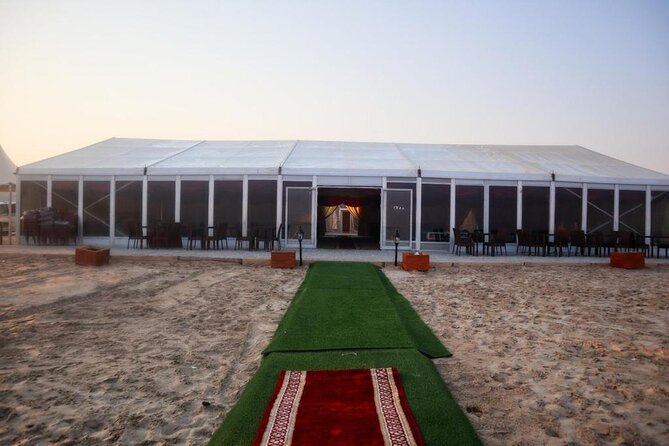 Full Day Desert Safari with Camp Access, Buffet Dinner,Camel Ride - The beachside camp gives you time to slow down
