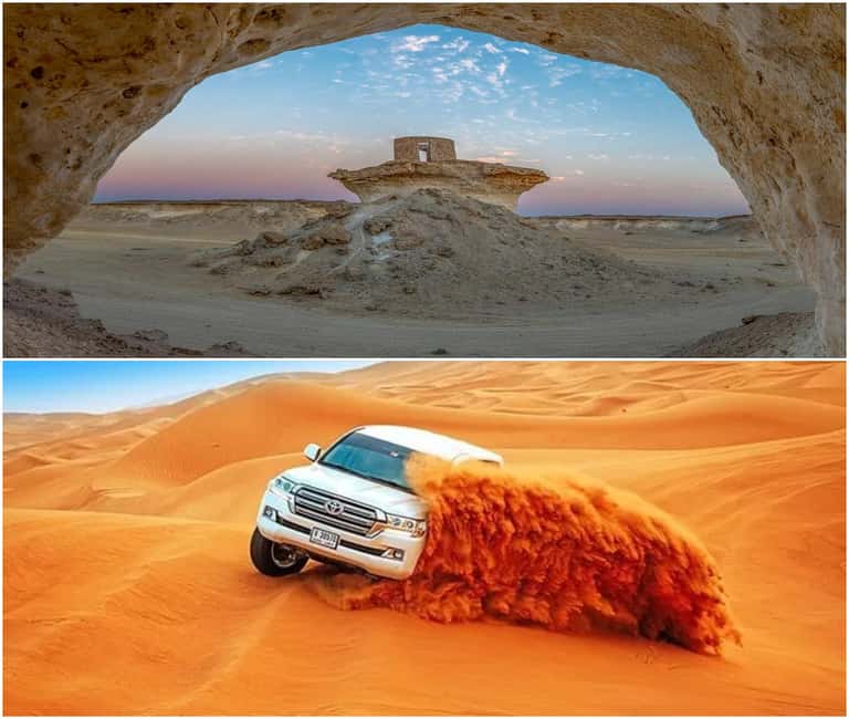 Fullday Tour to West of Qatar And Desert Safari with Pickup - Zekreet’s rocks and the Umbrella Rock hut
