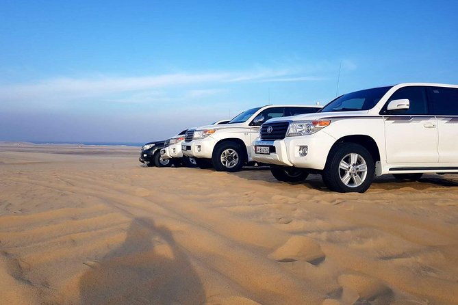 Half Day Desert Safari || Sand Boarding || Camel Ride || Inland Sea Visit || - Sandboarding on the dunes