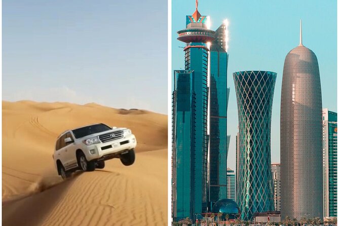 Private Doha City & Desert Safari Combo – Full-Day Adventure - Sandboarding on the way to the Inland Sea