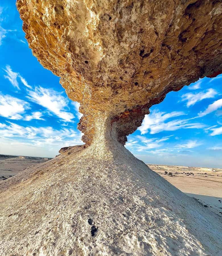 Qatar: Combo Tour of the North and West with Pickup - Zekreet’s forts, dunes, and umbrella-shaped rock