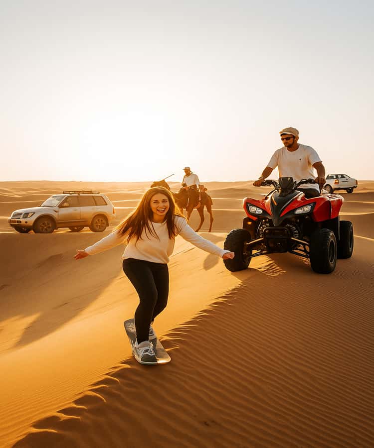 Qatar: Desert Safari, Camel Ride, Inland sea, Sandboarding - From Doha to the open desert