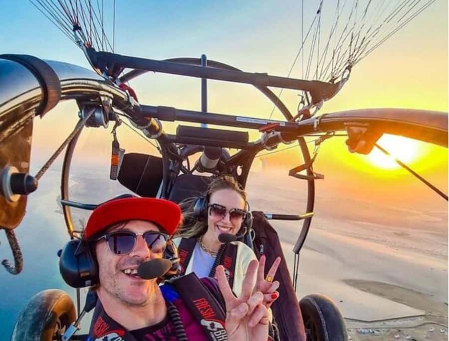 Qatar's Skybound Adventure: Exclusive Private Paratrike tour - Strapping into the aircraft