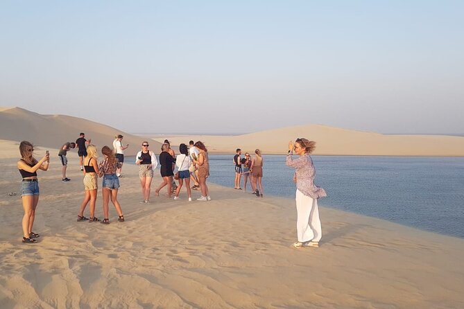Relax on the Aladdin's carpet & inhale the magical sunset - The inland lake adds a different view