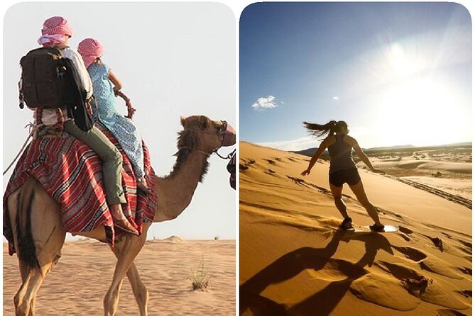 Sharing or Private Safari, Sand Boarding, Camel Ride, inland Sea Quick swim - Pickup, timing, and the ride south