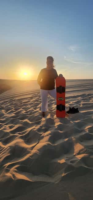 Sunrise or Sunset desert Safari with Sandboarding in Qatar - Khor Al Udaid is the visual high point