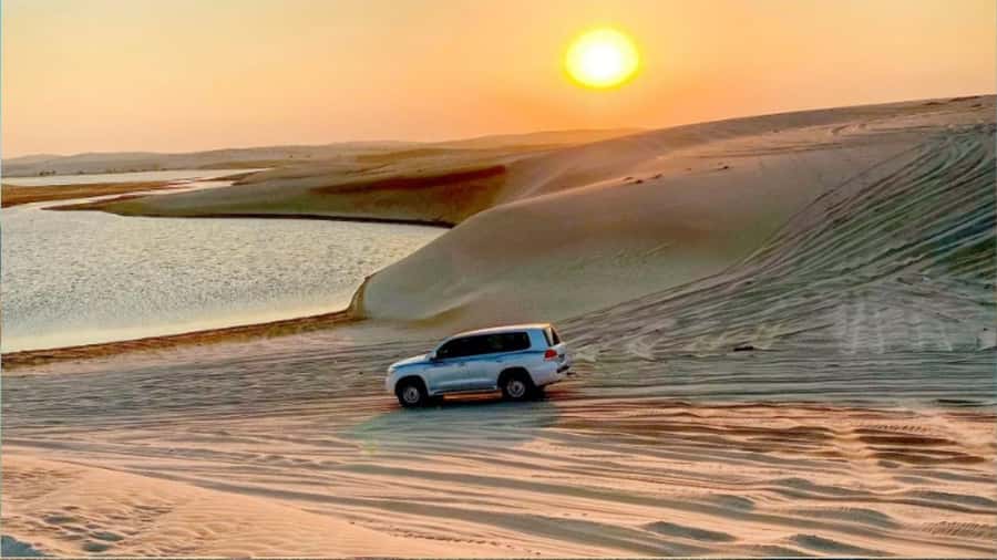 Sunrise/Sunset DuneBashing,CamelRide InlandSea &Sandboarding - Why the Inland Sea makes this safari special