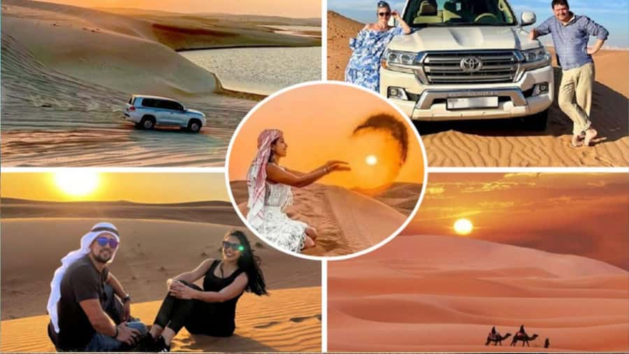 Sunrise/Sunset DuneBashing,CamelRide InlandSea &Sandboarding - Sandboarding on smooth dunes