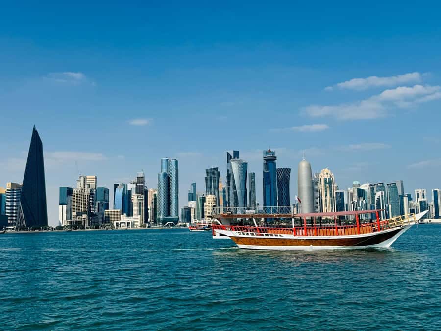 Things To Do In Doha: City Tour, Souq Waqif & Dhow Boat Ride - The Corniche and the view from a dhow