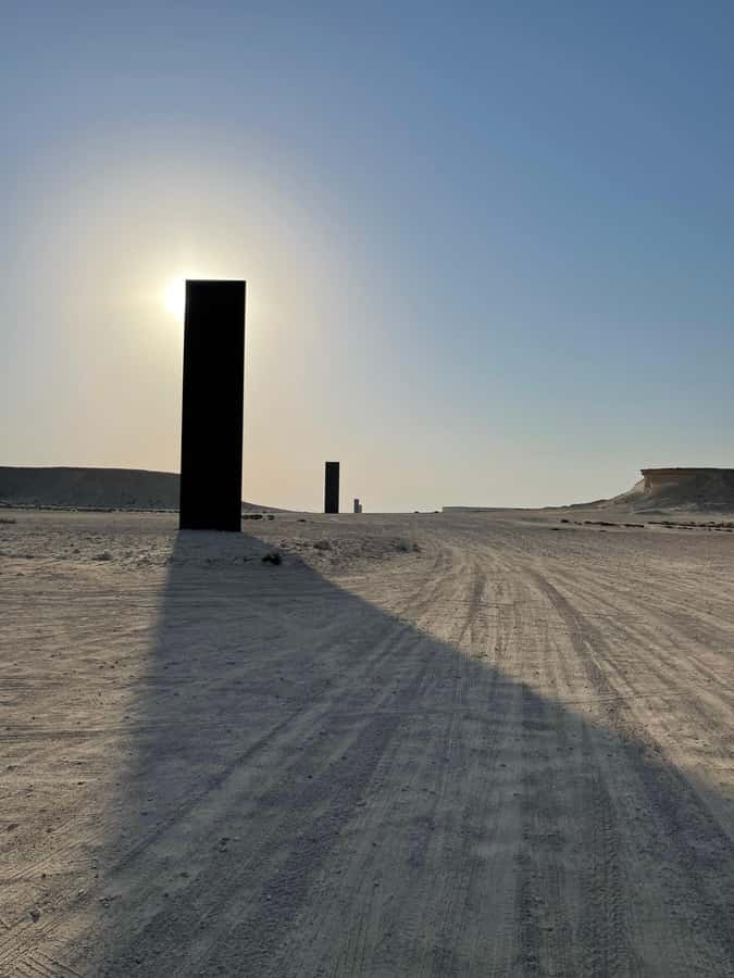 West Qatar tour to Richard Sierra sculpture,Umbrella Rock - Zekreet Fort ruins and the west coast